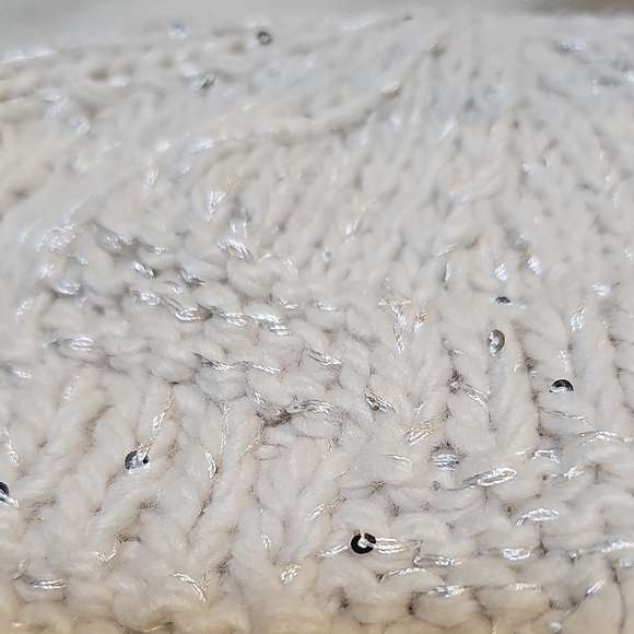 Marmot White Knit Beanie with Sequins - Picture 11 of 11
